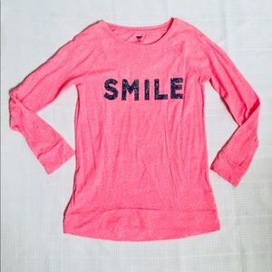 Old Navy Long Sleeve Pink Tee- Teens